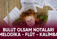 Bulut Olsam Notaları - Melodika, Flüt, Kalimba
