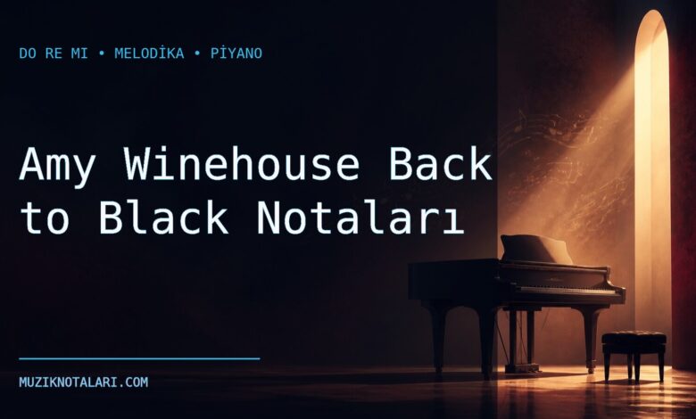 Amy Winehouse Back to Black notaları için Do Re Mi kapak görseli