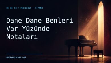 Dane Dane Benleri Var Yüzünde notaları Do Re Mi çalışma kapağı