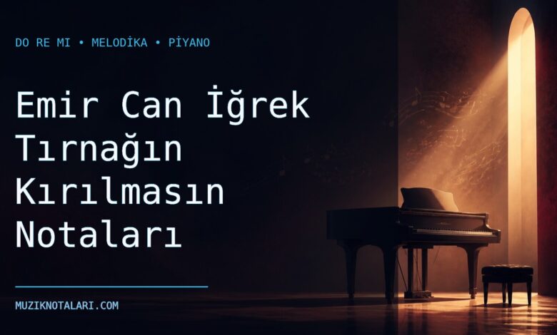 Emir Can İğrek Tırnağın Kırılmasın notaları Do Re Mi çalışma kapağı