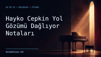 Hayko Cepkin Yol Gözümü Dağlıyor notaları Do Re Mi çalışma kapağı