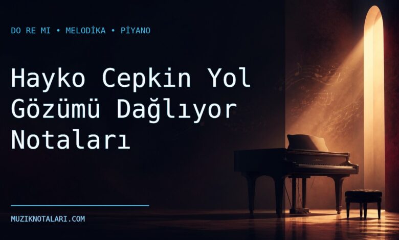 Hayko Cepkin Yol Gözümü Dağlıyor notaları Do Re Mi çalışma kapağı