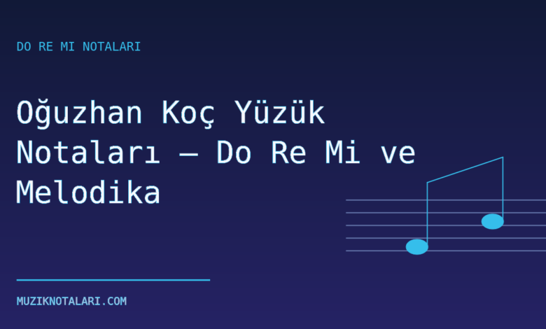 Oğuzhan Koç Yüzük Notaları – Do Re Mi ve Melodika