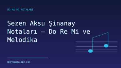 Sezen Aksu Şinanay Notaları – Do Re Mi ve Melodika