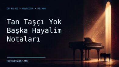 Tan Taşçı Yok Başka Hayalim Notaları – Do Re Mi ve Melodika