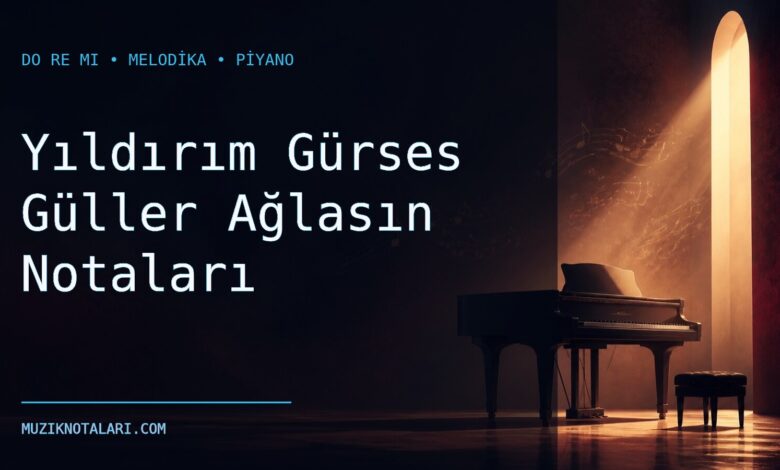 Yıldırım Gürses Güller Ağlasın notaları için Do Re Mi kapak görseli