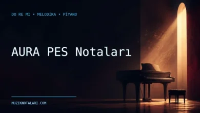 AURA PES notaları Do Re Mi ve melodika çalışma kapağı